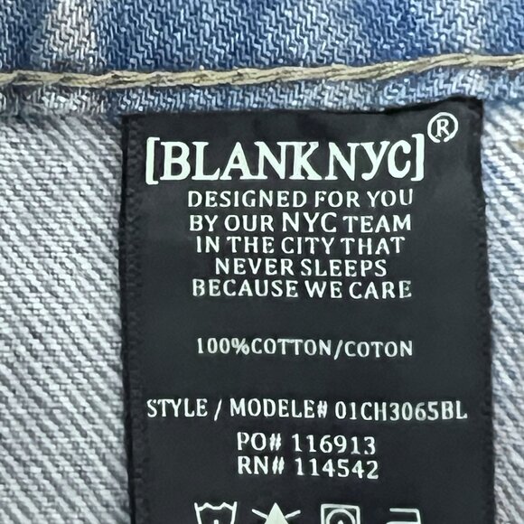BLANKNYC Women's Blue Denim Jeans Size 26 High Rise Tapered Leg Cotton NWT - Picture 8 of 16